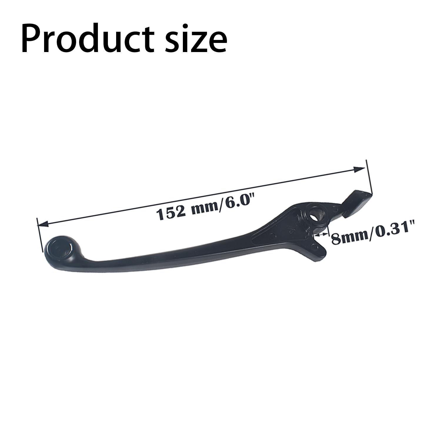 Goirtutss Right Hydraulic Disc Brake Lever Replacement For Dirt Pit Bike 90Cc-125Cc Handle 8Mm Id Bolt Hole 12Mm Thick