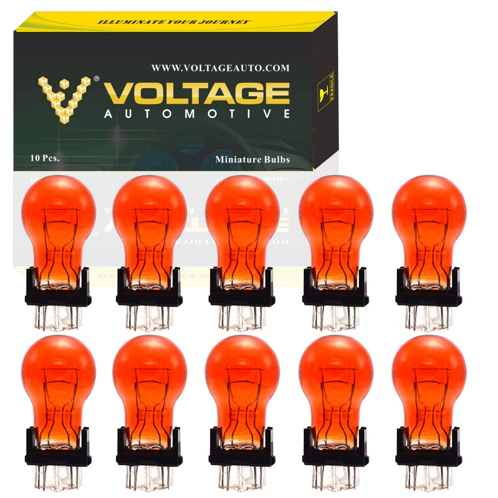 Voltage Automotive 3057A 3057 Amber Automotive Brake Light Turn Signal Side Marker Tail Light Bulb (Box Of 10)
