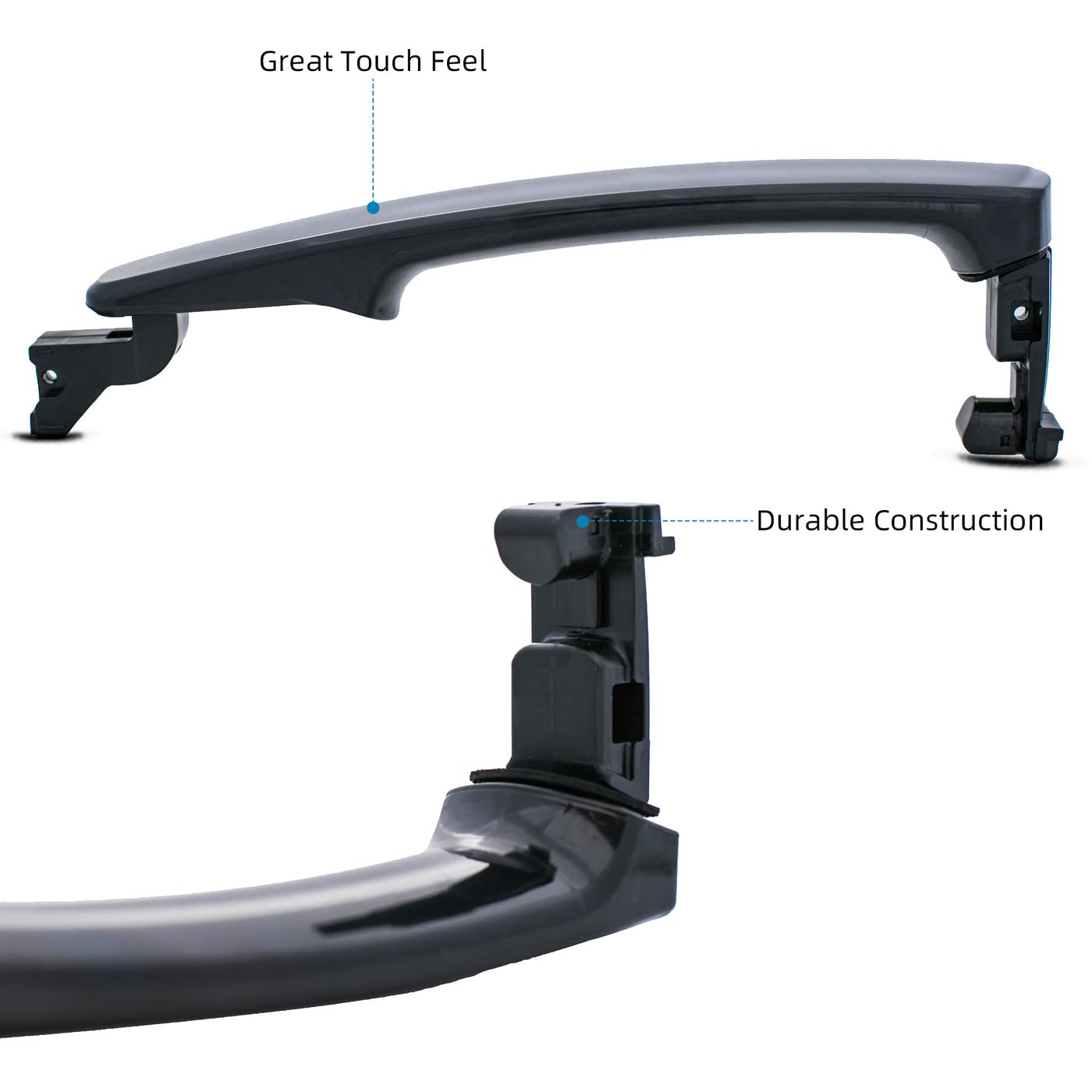 Deal Auto Electric Parts 1Pc Rear Left/Right Or Front Passenger Side Black Exterior Door Handle Compatible With 03-08 Fx35/Fx45 08-13 Rogue 14-15 Rogue Select 03-07 Murano Without Keyless Entry