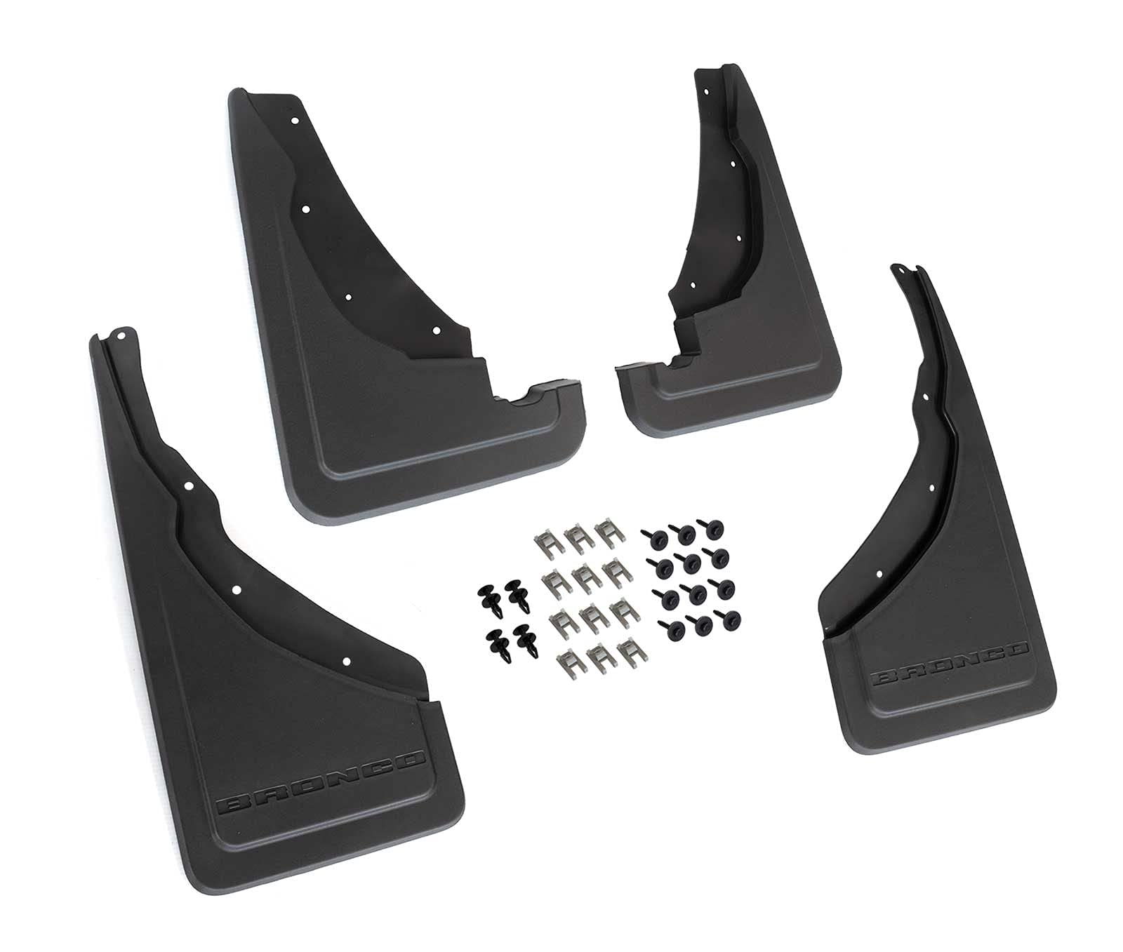Front & Rear M1PZ-16A550-AA, M1PZ-16A550-BA OEM Mud Flaps for 2021-2025 Bronco Sport