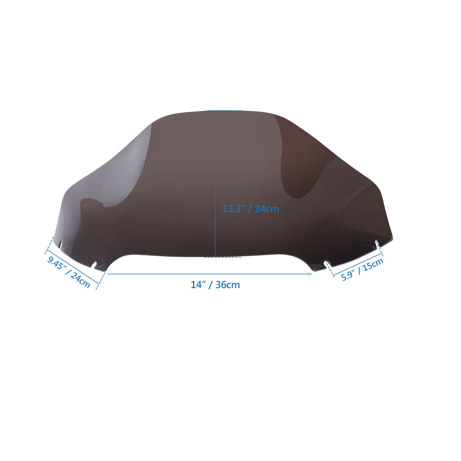 Fiasrac Windscreen, Motorcycle 13Inch Windscreen Fit For Harley Road Glide Fltr Fltrx 14-23 (Dual Light Glide) (Dark Smoke A)