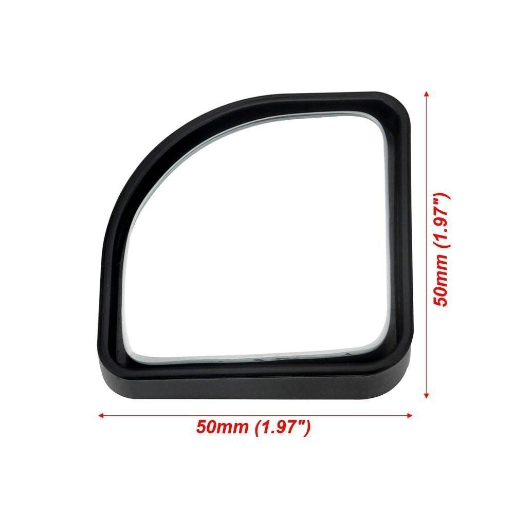 Xotic Tech Blind Spot Mirror, 2'' Black Fan HD Glass Convex Adjustable Wide Angl WBCARB075DT8HLH