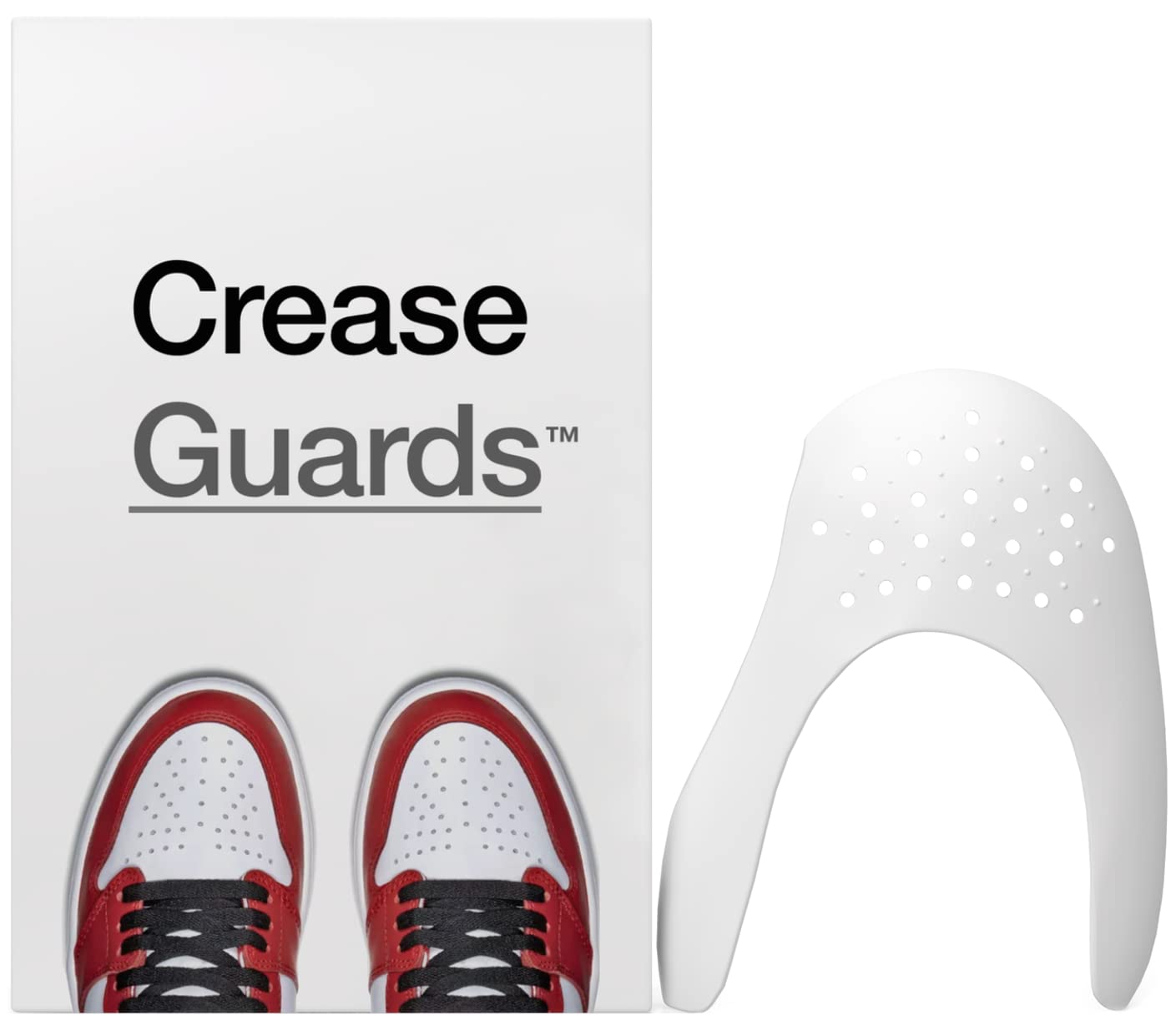 SOL3 Crease Guards™ - Sneaker Crease Protectors for Air Force 1 & Jordans, Large (Men's 8-12), White, 2 Pairs