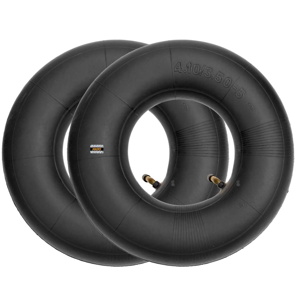 Hiaors 4.10/3.50-5 11X4.00-5 4.10-5 3.50-5 Inner Tube With Tr87 Valve Stem For Lawn And Garden, Utility Go Kart Mower Mini Bike Hand Truck 2Pcs