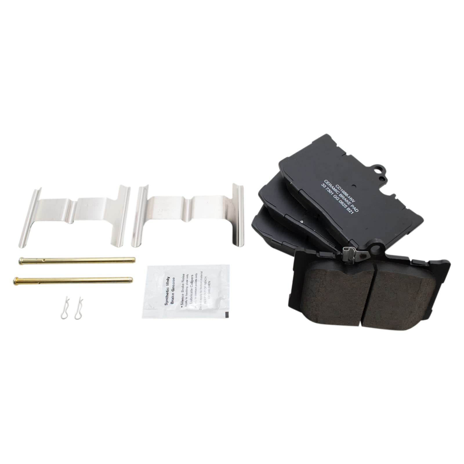 TRQ Front Ceramic Brake Pad Set Kit for Lexus IS Series GS350 GS450H GS460