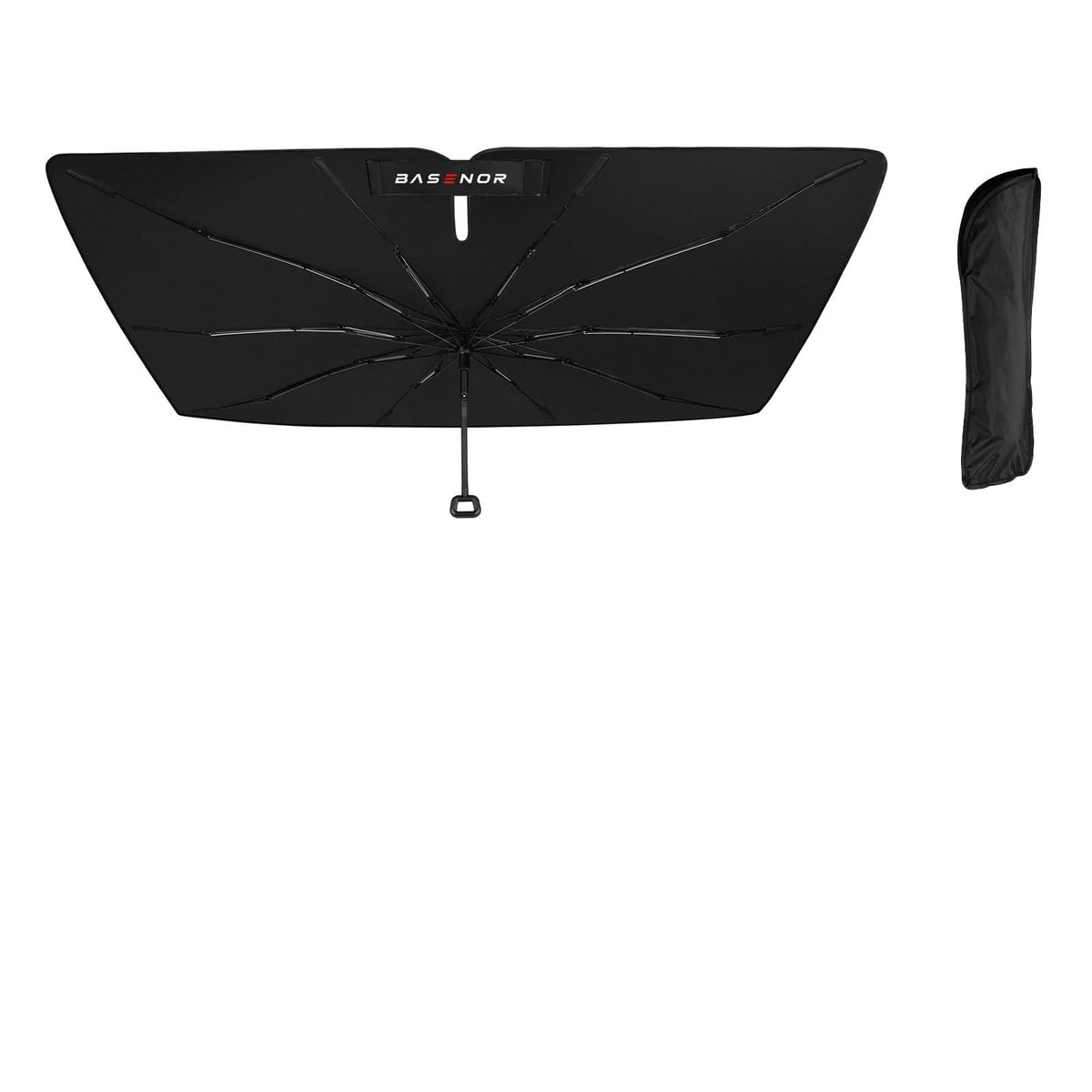BASENOR 2017-2026 Telsa Model Y Model 3 Windshield Sunshade [Nano Ice Crystal Particle] Umbrella Front Window Sun Shade [No Gaps