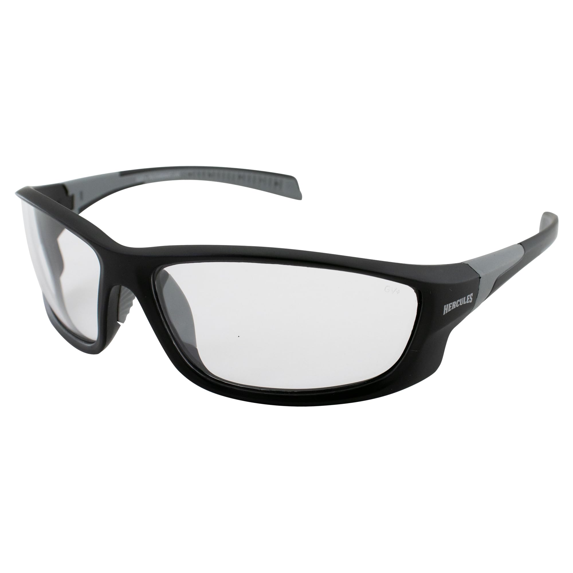 Global Vision Hercules-5 Motorcycle Safety Glasses Ansi Z87.1 Riding Sunglasses Black Frame W/Clear Lens