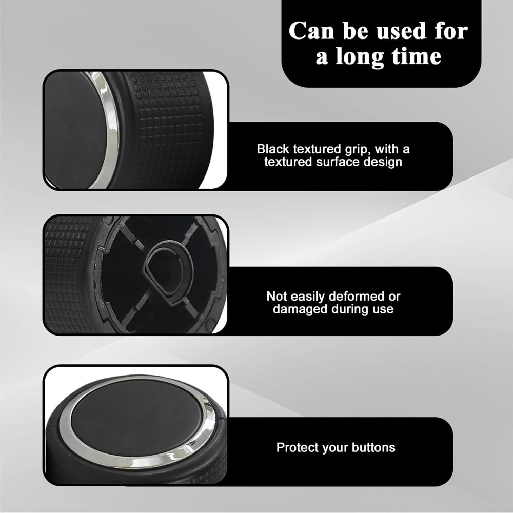 QZTYTY 2PCS Rear Audio Control Knob Dial Tuner, Car Radio Repair Kit Replacement Button, Compatible with Chevy GMC Cadillac Buic