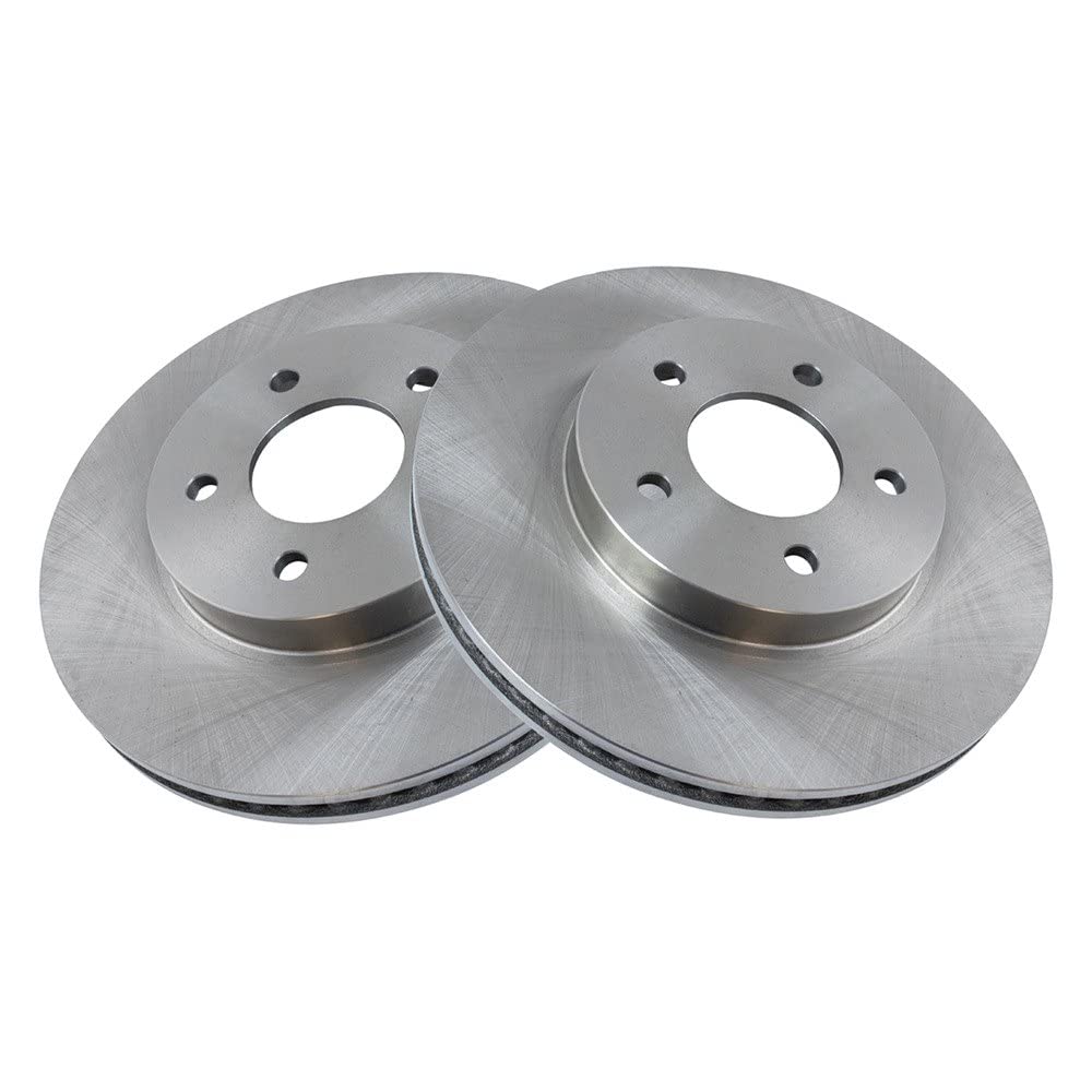 Trq Front Brake Rotors Set Vented Compatible With 2005-2006 Chevrolet Equinox 2006 Pontiac Torrent 2002-2007 Saturn Vue