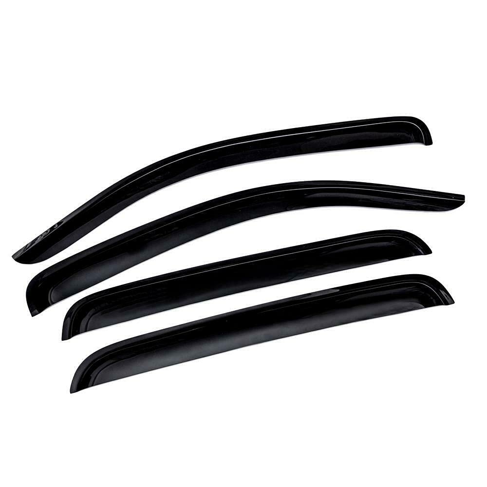 Zzdsnj Tape-On Rain Guard 4-Piece For 2015-2020 Chevrolet Colorado/Gmc Canyon Windows Visor Shield Shade Smoke 94995