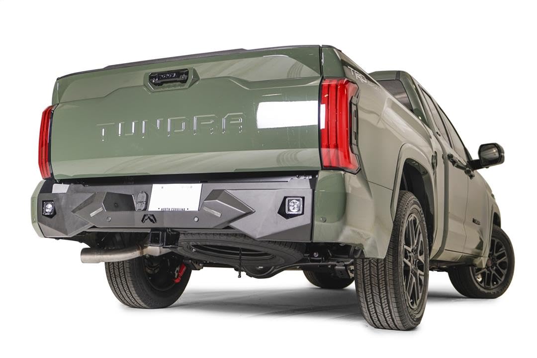 Fab Fours Tt22-E5451-1 Vengeance Rear Bumper Fits 22-23 Toyota Tundra - 2 Stage Black Powder Coated