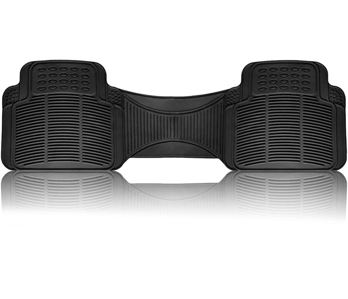 Vaygway Car Floor Mat Runner - Rubber Rear Floor Mat Liner - Black Back Seat Liner - Auto Trimmable Universal Fit Rug For Vehicl