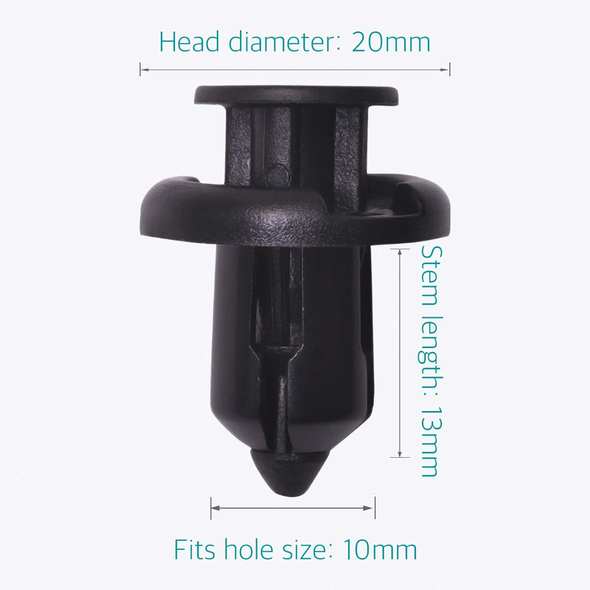 Lantee 10Mm 100 Pcs Push-Type Nylon Bumper Fender Flare Fastener Rivet Retainer Clips For Honda & Acura 91503-Sz3-003