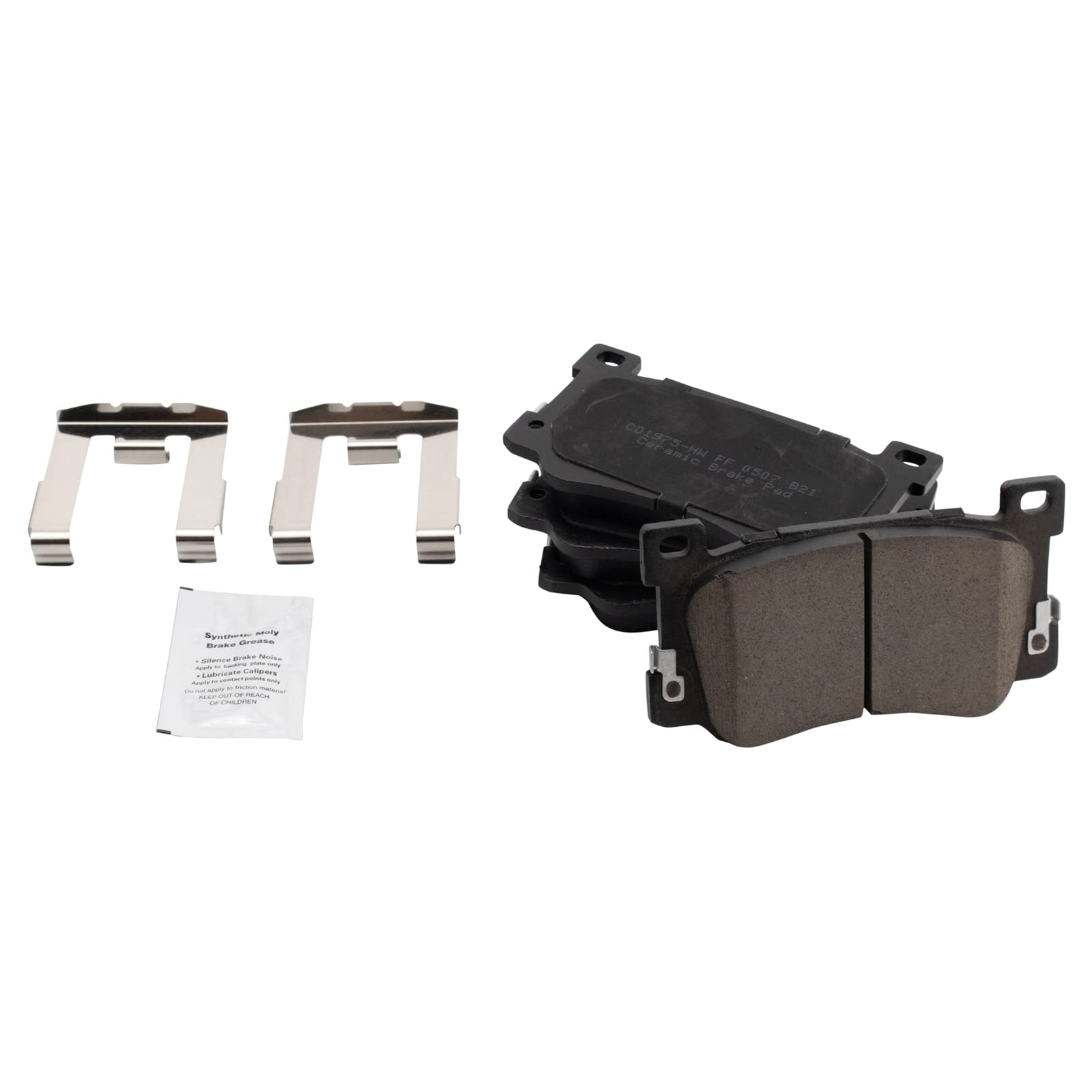 TRQ Front Brake Pads Ceramic Compatible with 2017-2020 Genesis G90 2019-2020 Kia K900