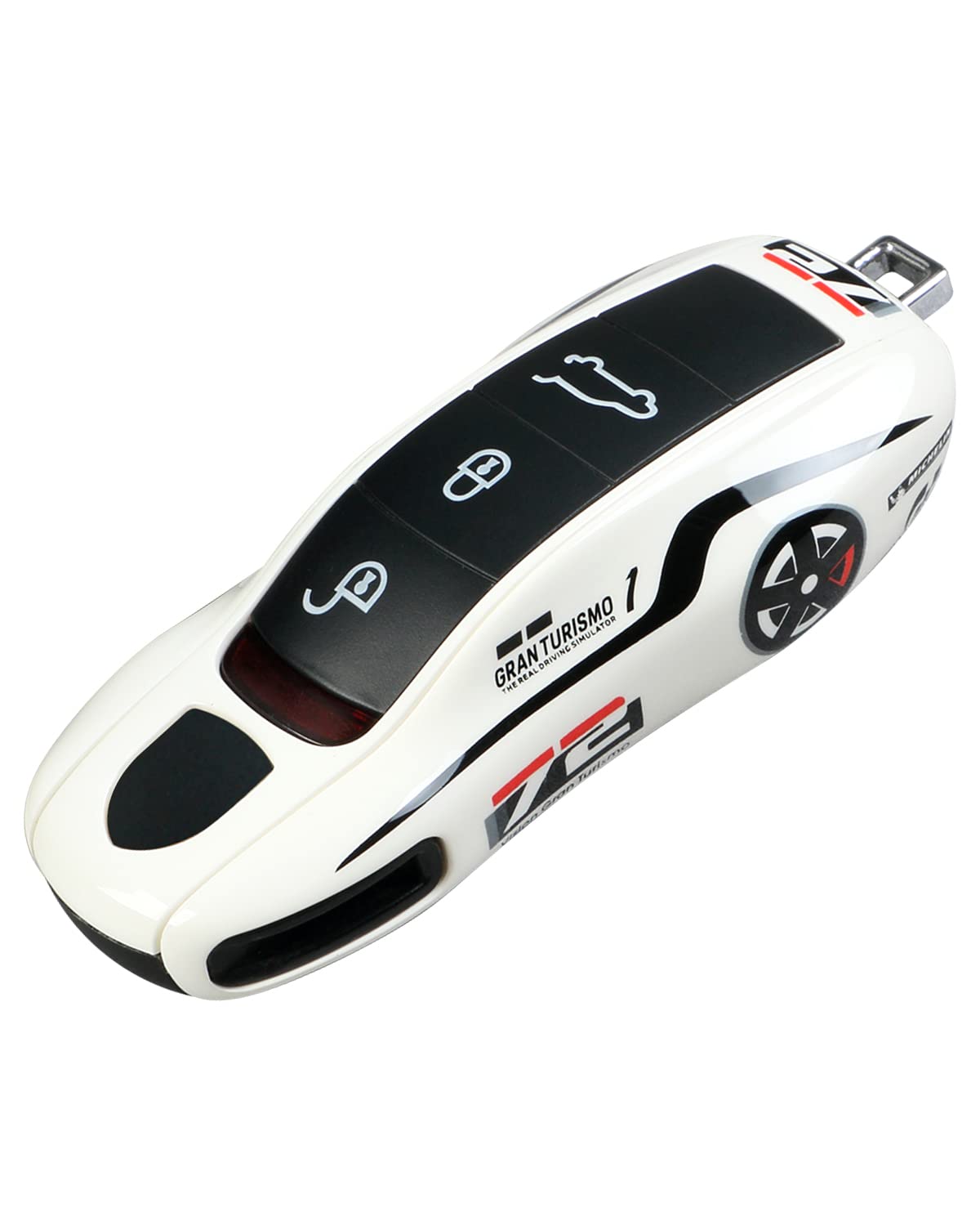 Limbqs Car Key Protection Keychain, Key Cover For Porsche Macan Cayenne Panamera 911 (Old White)