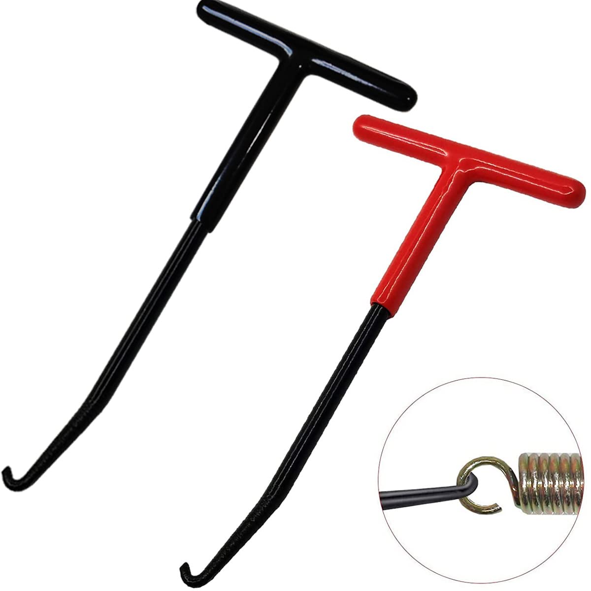 Motorcycle Exhaust Spring Hook, T Shaped Handle Exhaust Pipe Spring Puller Installer Hooks Tool With Rubber Coating For Motorcyc