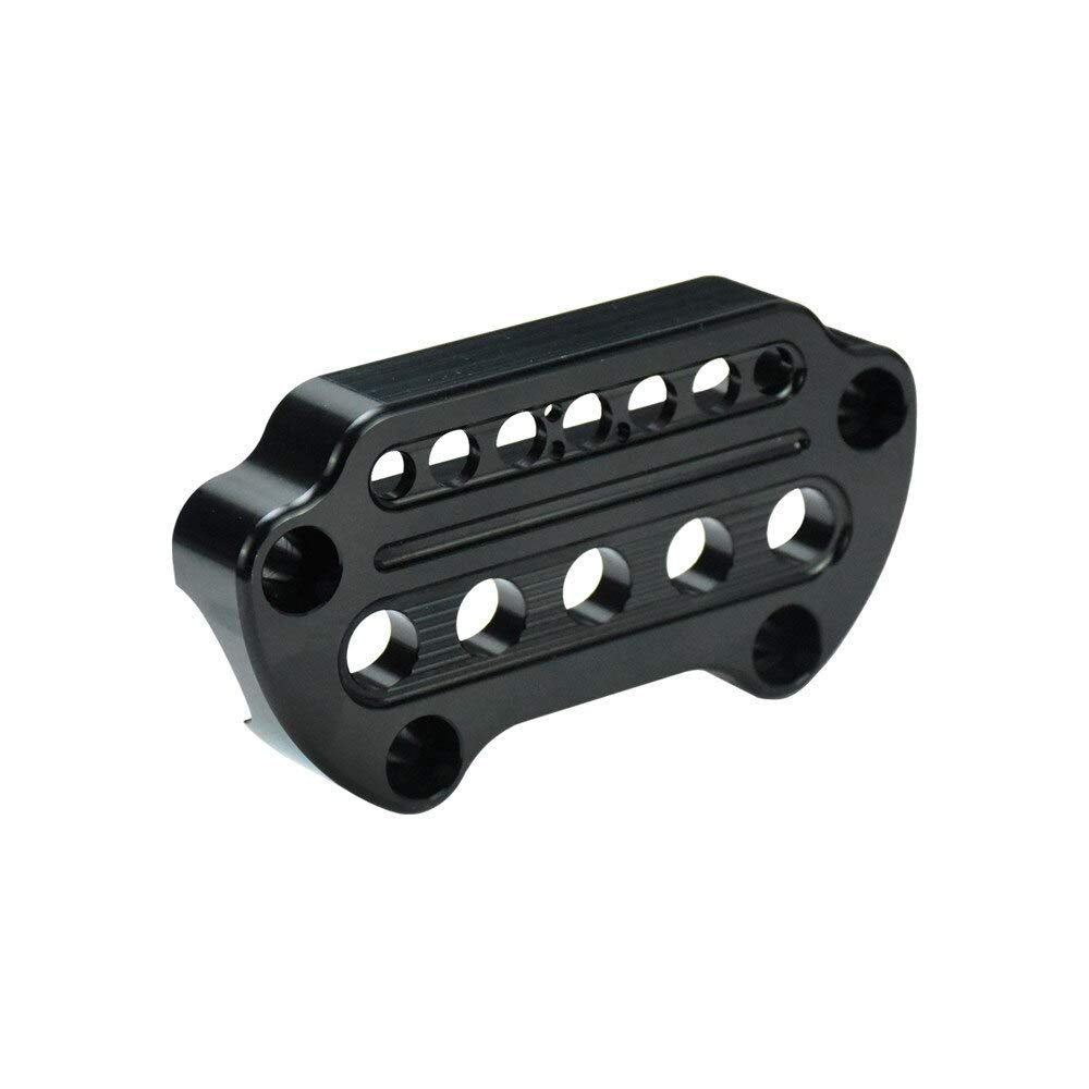 WOWTK Motorcycle Indicator Light Handlebar Top Riser Clamps Aluminum Fits for Harley Sportster XL 883 Dyna Fat Bob 1995-2020 Low