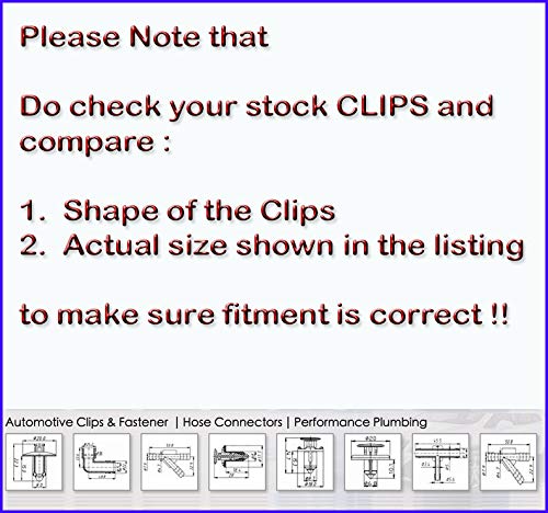 Autobahn88 Rear Window Side Moulding Clip, Compatible With Honda (Oem: 91541Sm4003,91542Sp0003) (Pack Of 20)