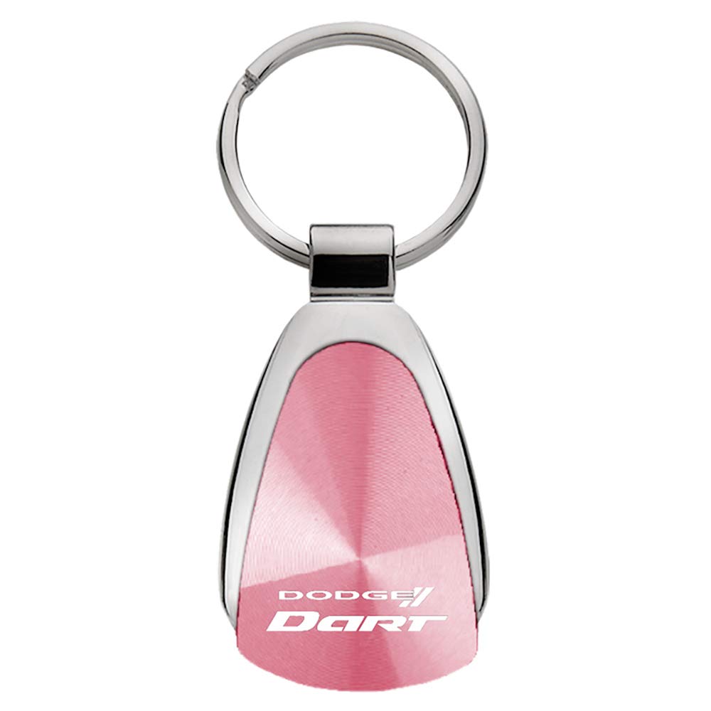 Au-Tomotive Gold Tear Drop Metal Key Ring For Dodge Dart (Pink)