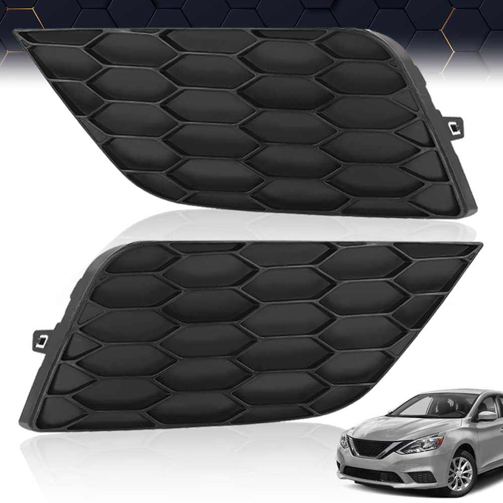 Pit66 Fog Light Bezel Cover Compatible With 2016-2019 Nissan Sentra Fog Lamp 22564Af0B Ni1039142 622574Af0B Ni1038142 Left Drive