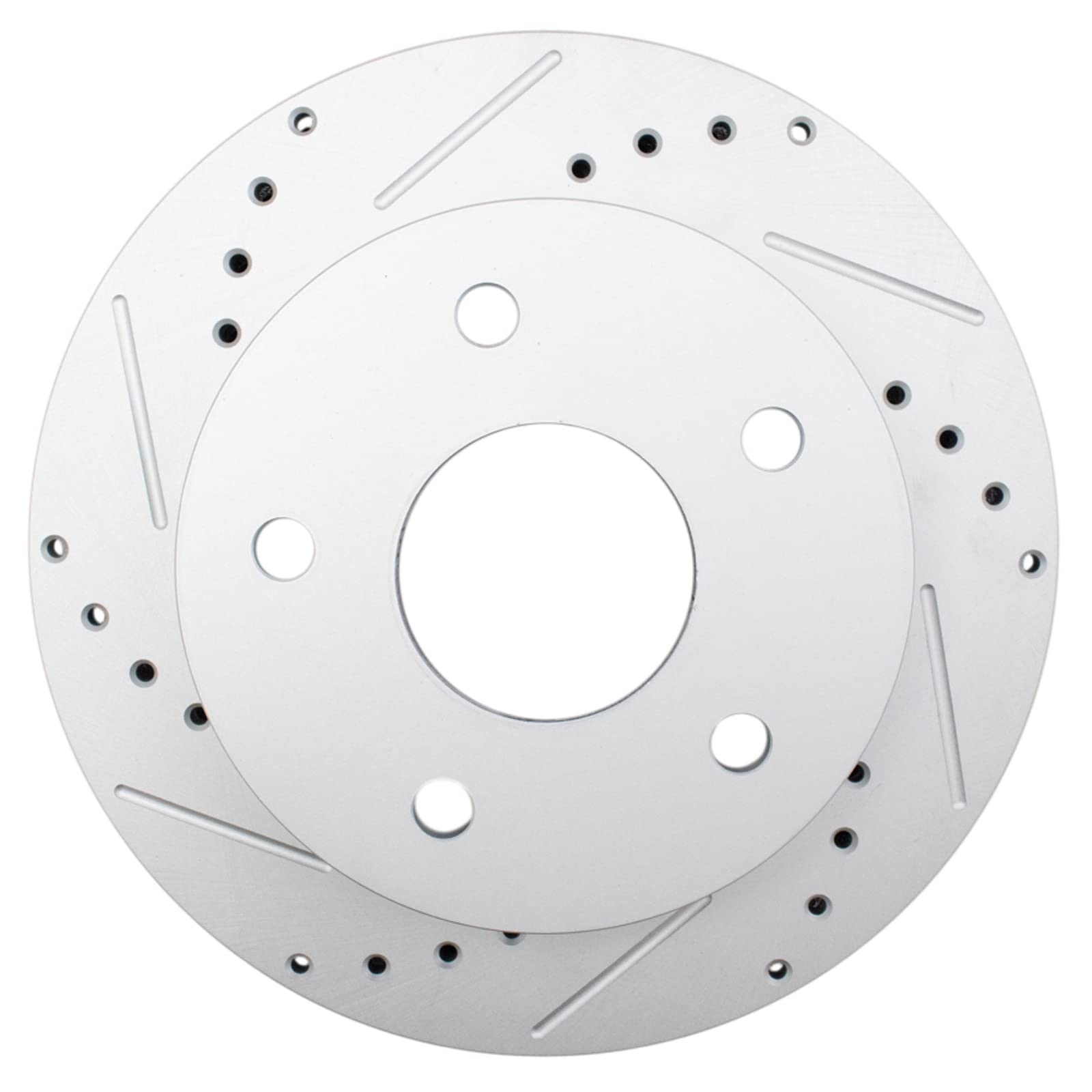 Trq Front Performance Brake Rotors Set Premium G-Coated Cross Drilled & Slotted Compatible With 2000-2001 Dodge Ram 1500