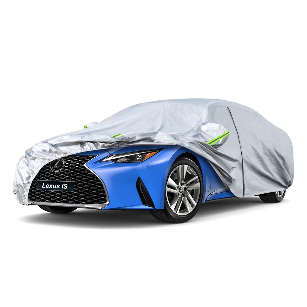 Kaugung 7 Layers Car Cover Waterproof All Weather, Custom Fit Lexus Is250,300,350 (2005-2025), Resistant Outdoor Indoor Sun Rain