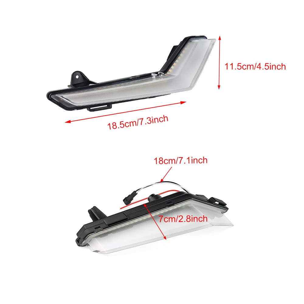 Akmties Can Am Defender Led Turn Signal Light Daytime Lamp Kit With White Amber Compatible With 2020-2021 Defender Max Can-Am Commander