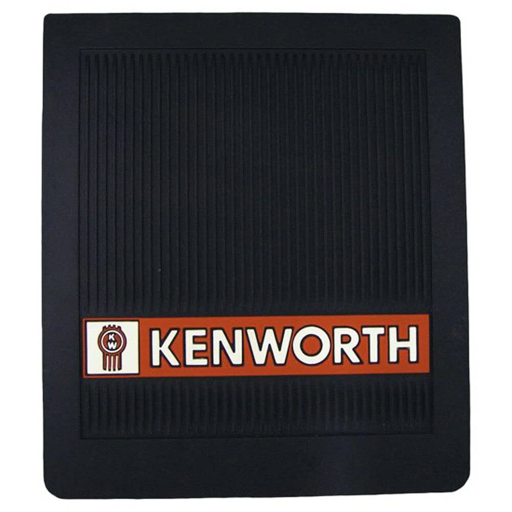 Kenworth Trucks MF-0003K 16'' x 14'' OEM Ribbed Front Fender 1/4'' Thick Black Mud Flaps-Set of 2