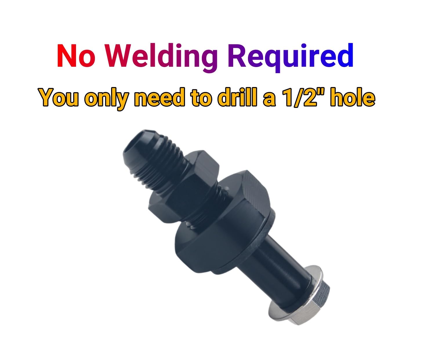 DEWHEL Universal 6AN Fuel Tank Return Line Fitting Bung Kit No Welding Required Aluminum