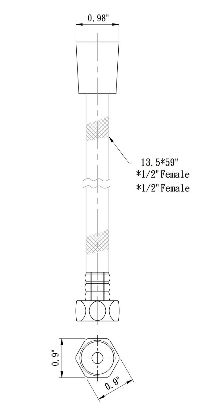 Dura Faucet Df-Sa230-Wt Rv 60-Inch Vinyl Shower Hose (White)