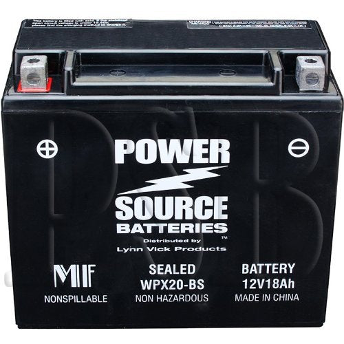 YTX20H-BS, YTX20H, YTX20-BS, YTX20, GYZ20H, 0745-047, 0645-480, 0645-170 Replacement Battery 375cca High Performance WPX20-BS Se