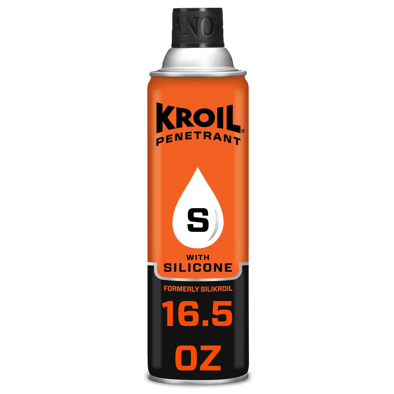 Kroil Penetrating Oil with Silicone (Aerosol Spray-16.5oz Can-Single) | Penetrant for Rusted Bolts, Metal | Lubricant for Hinges