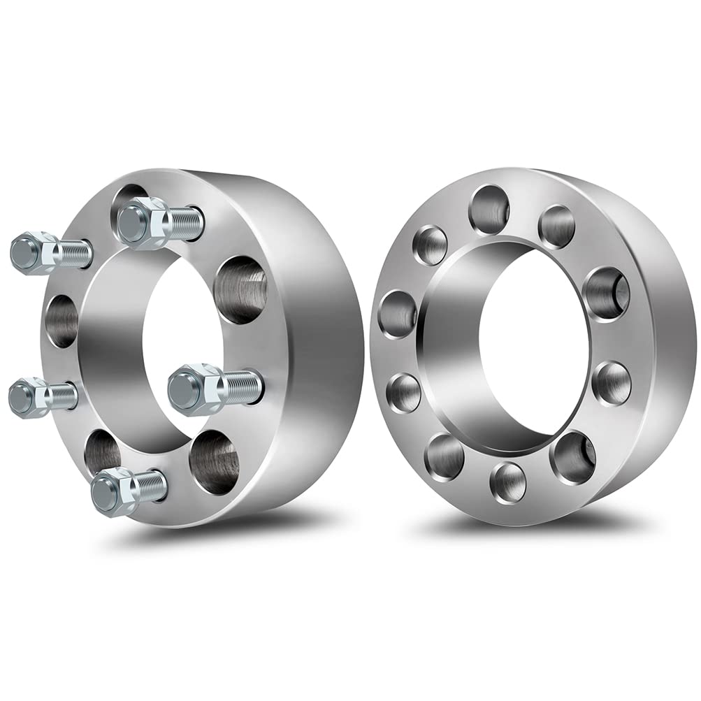 SCITOO 5x4.5 Wheel Spacers 2 inch Thick Hub Bore 87.1mm with 1/2 Studs, Silver 5 Lug No Hubcentric Wheel Spacers Fit for Cheroke