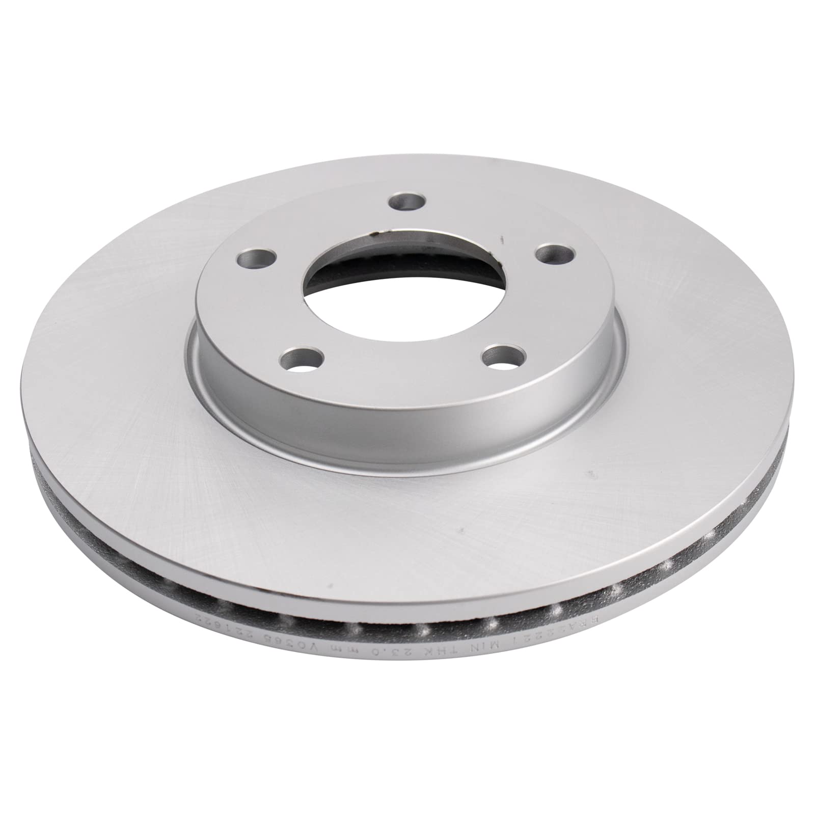 Trq Front Brake Pad & Rotor Kit Semi-Metallic Premium G-Coated Compatible With 2004-2013 Mazda 3