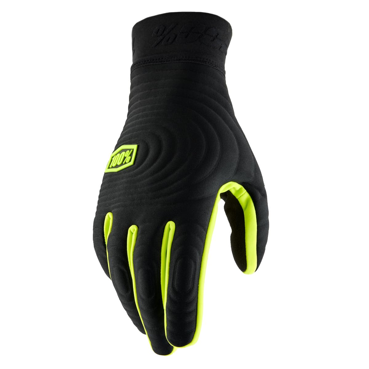 100 Percent - 100% Brisker Xtr Glv Blk/Flo Yel-Lg (10030-00003)
