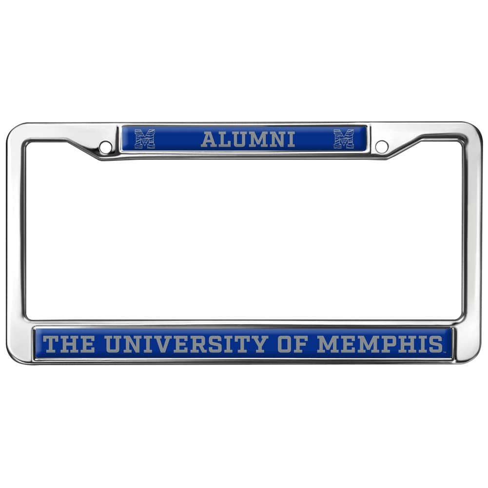 University of Memphis Alumni Logo Full Size Standard License Plate Metal Frame