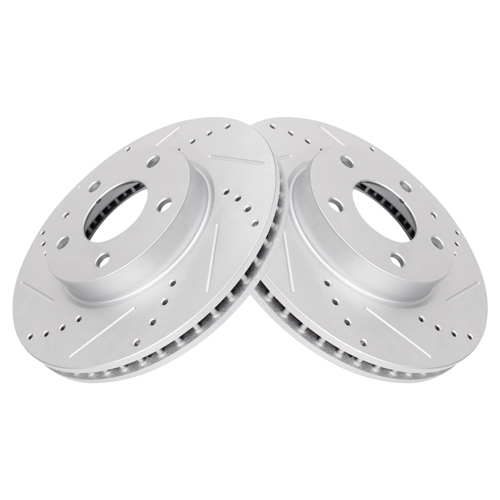 Trq Front Performance Brake Rotors Set Premium G-Coated Compatible With 2014-2018 Mazda 3 2016-2021 Cx-3