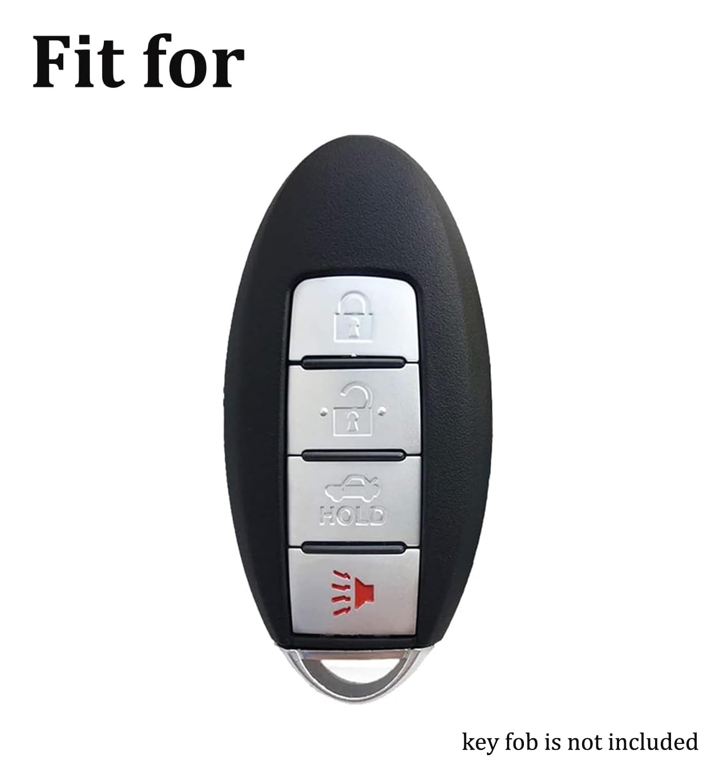 Arruweer Key Fob Cover For Nissan Key Case With Keychain For Nissan Altima Maxima Rogue Armada Pathfinder Versa 4 Buttons Smart