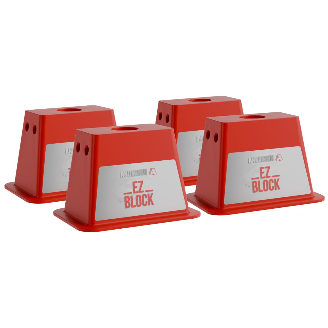 Andersen Hitches | Rv Accessories | 4-Pack Ez Jack Blocks Leveling System | Rv Stabilizer Stands | Heavy Duty Camper Level For R