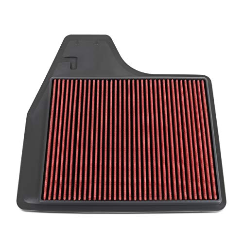 Dna Motoring Afpn-214-Rd Clean Air Washable Drop In Panel Air Filter Enhance Engine Performance Power & Acceleration Improve [Co