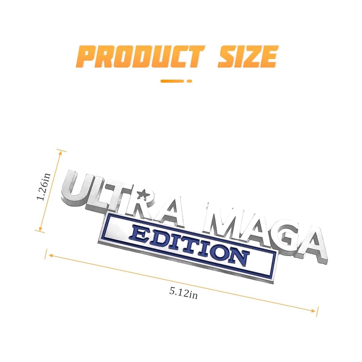 Aicel Ultra Maga Edition Emblems, 3D Raised Full Metal Car Decals, Classic Personality Labels Car Badges With Strong Adhesive, E