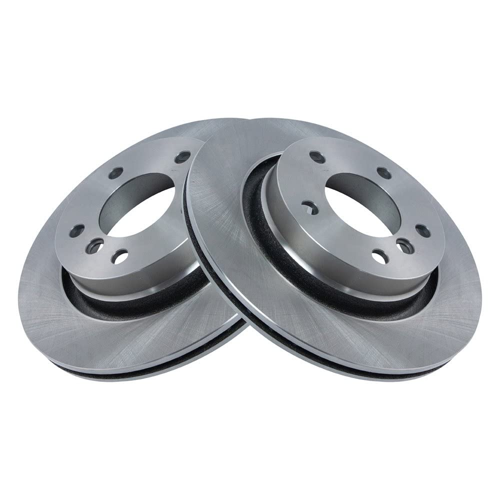 Trq Rear Brake Rotors Set Solid Compatible With 2000 Bmw 323Ci 323I 2001-2006 325Ci 2001-2005 325I 328Ci 1999-2000 328I