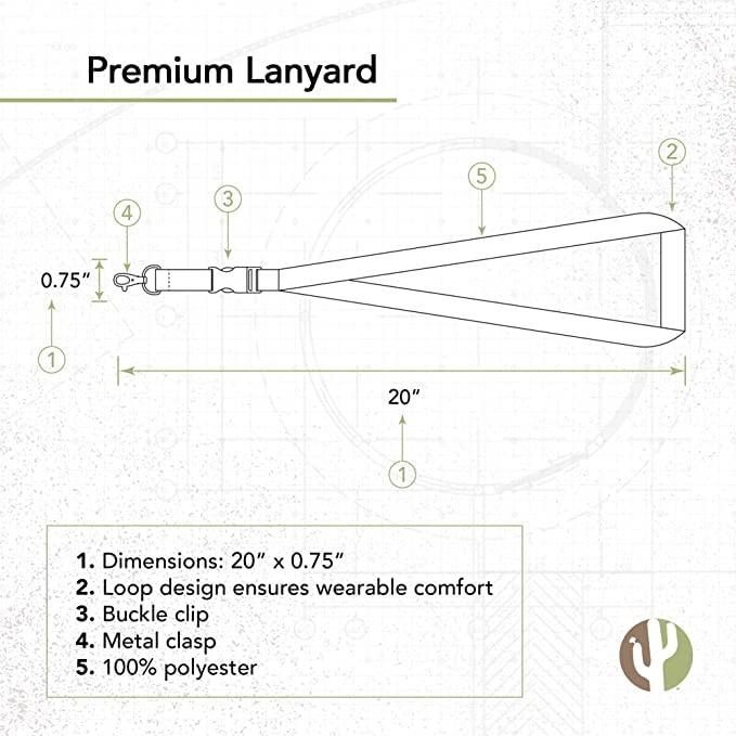Desert Cactus University Of California Santa Barbara Lanyard Ucsb Gauchos Car Keys Id Badge Holder Keychain Detachable Breakaway