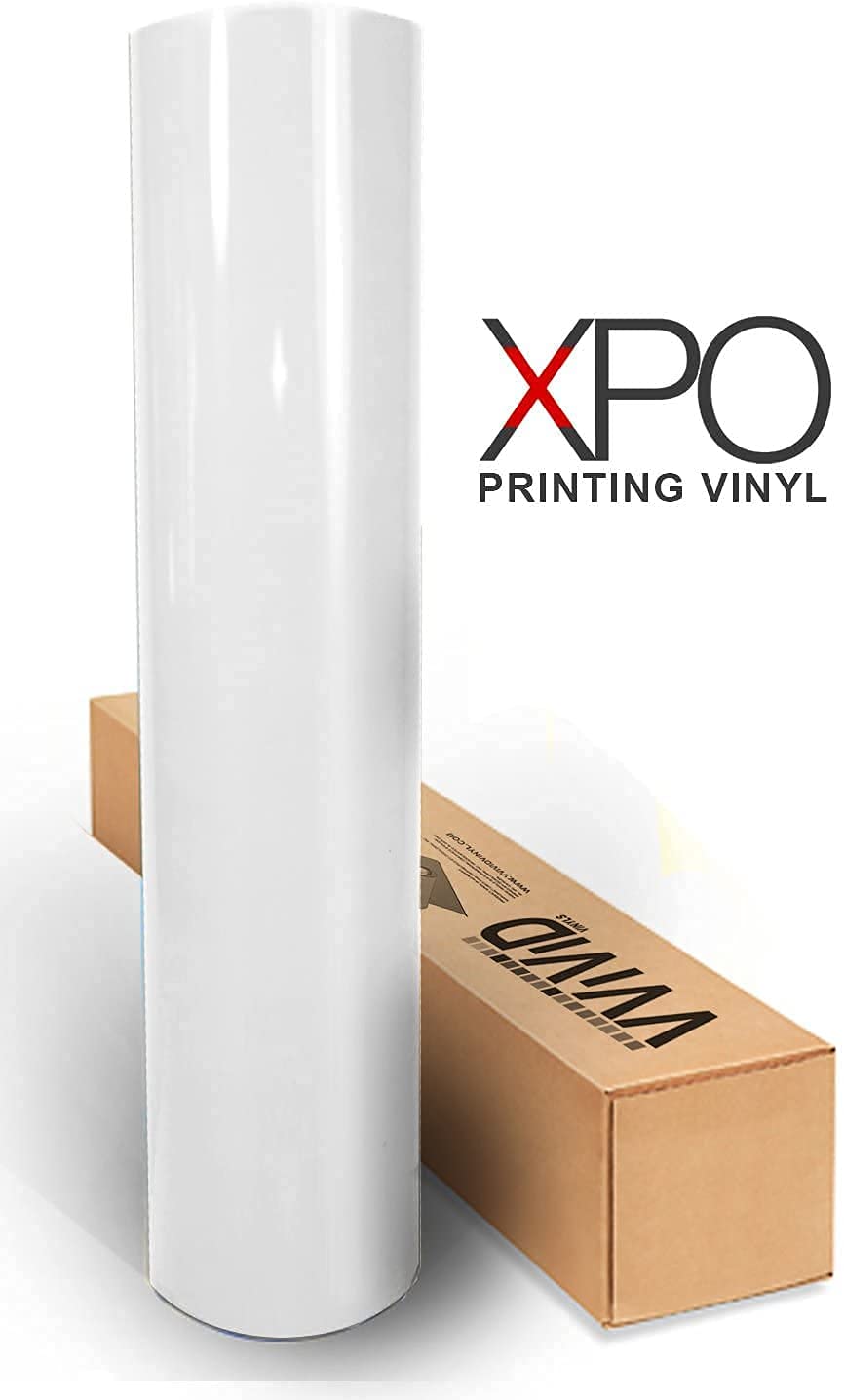 White Gloss 2.5Ft X 5Ft Car Wrap Vinyl Roll With Air Release 3Mil-Vvivid8