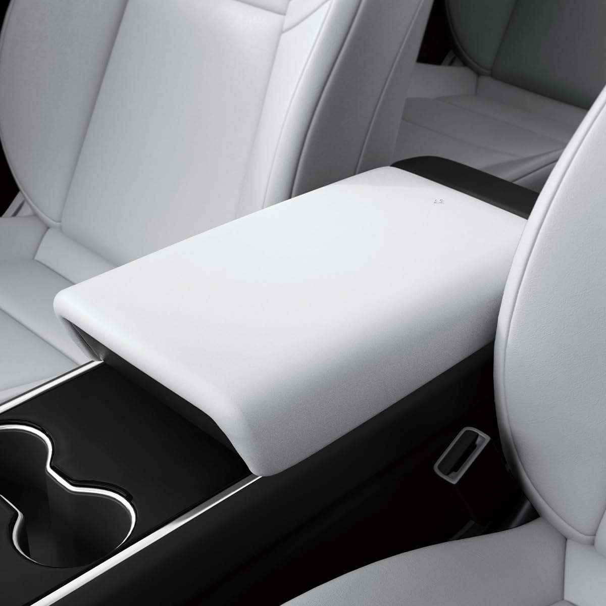 Spigen Center Console Non-Slip Armrest Cover Designed for Tesla Model 3 & Y 2025/2024/2023 with EZ Snap On Install [Not Compatib