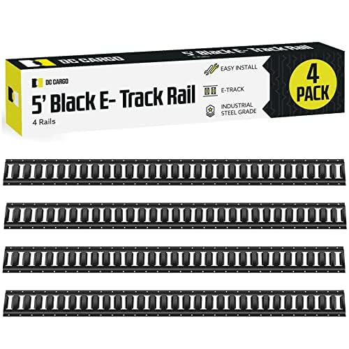 E Track Tie Down Rail Kit 5' (4 Pack) For Garages, Vans, Trailers, Motorcycle Tie Downs, Atv Mountings - Etrack Bar Rails - Powd