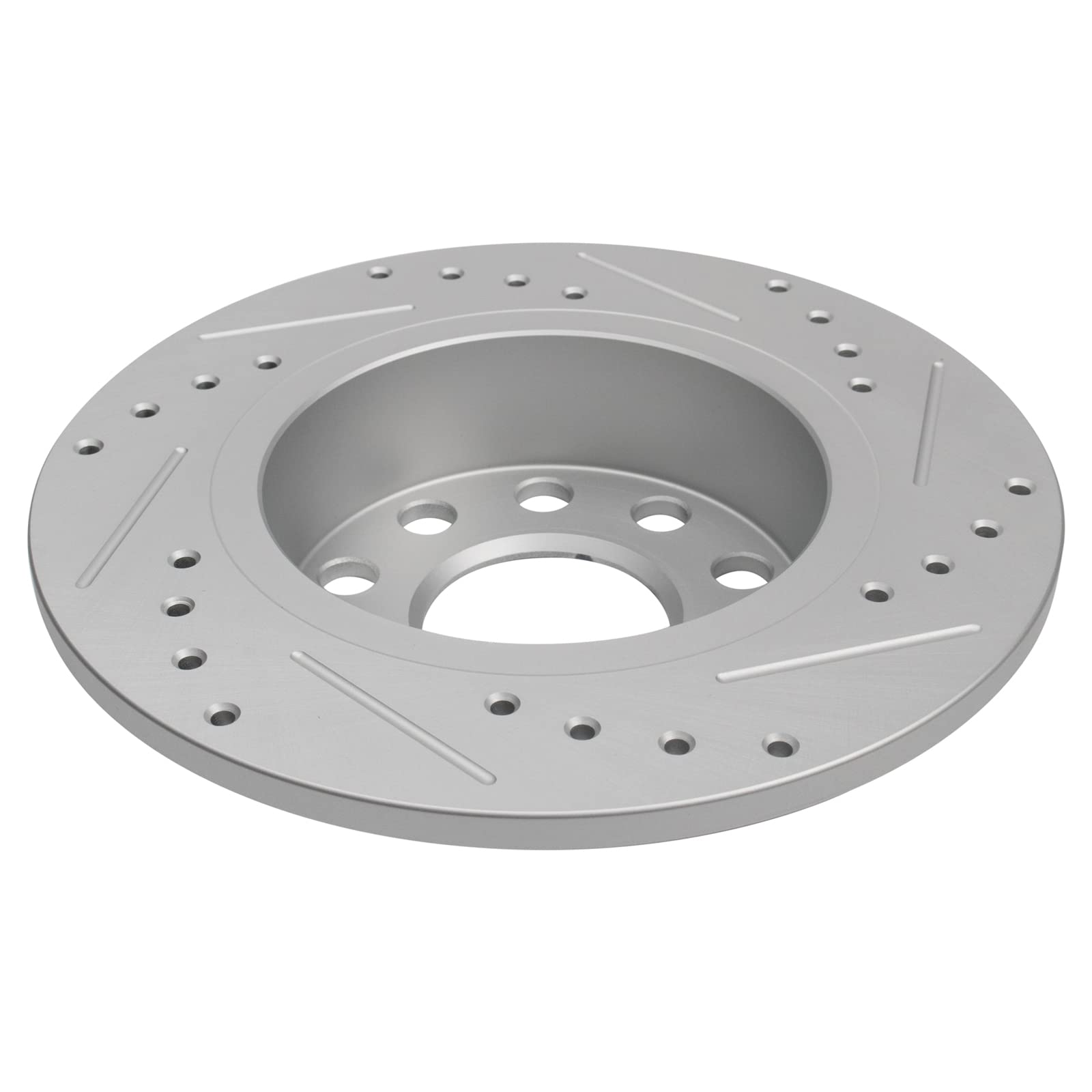 Trq Performance Rear Drilled Slotted Coated Brake Rotor Set For Vw Audi