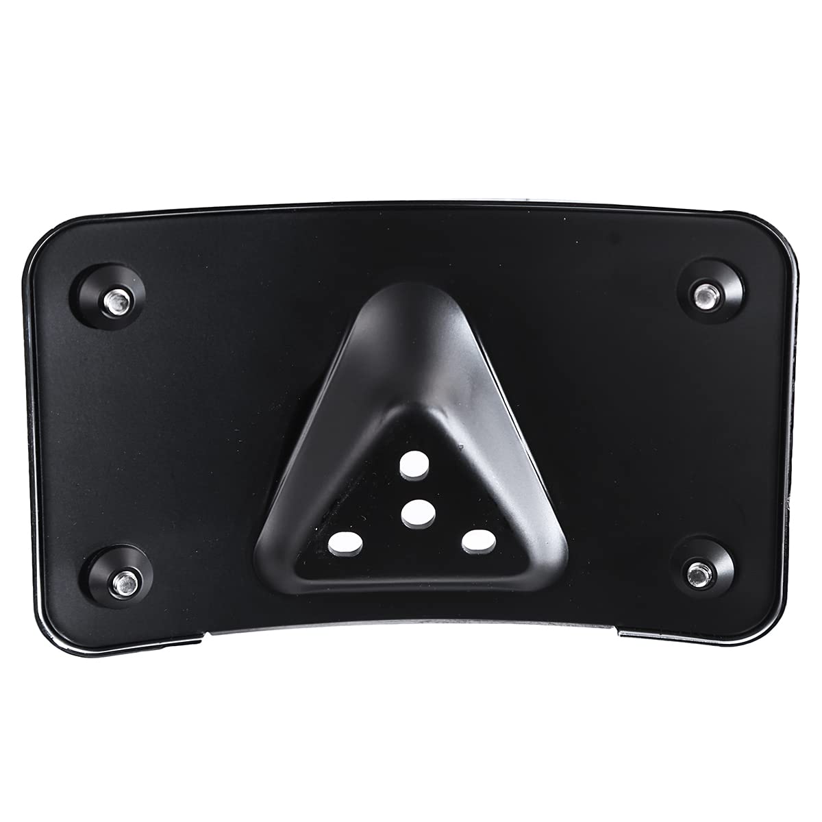 Black Curved Laydown License Plate Mount Bracket For Harley 3 Hole Mount (Black)