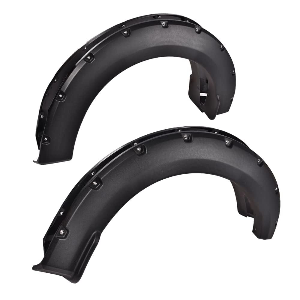 PIT66 Pocket Rivet Textured Vent Trim Fender Flares Compatible with Ford F150 Style side Models with 67.0 78.8 97.4 Bed 2015-201