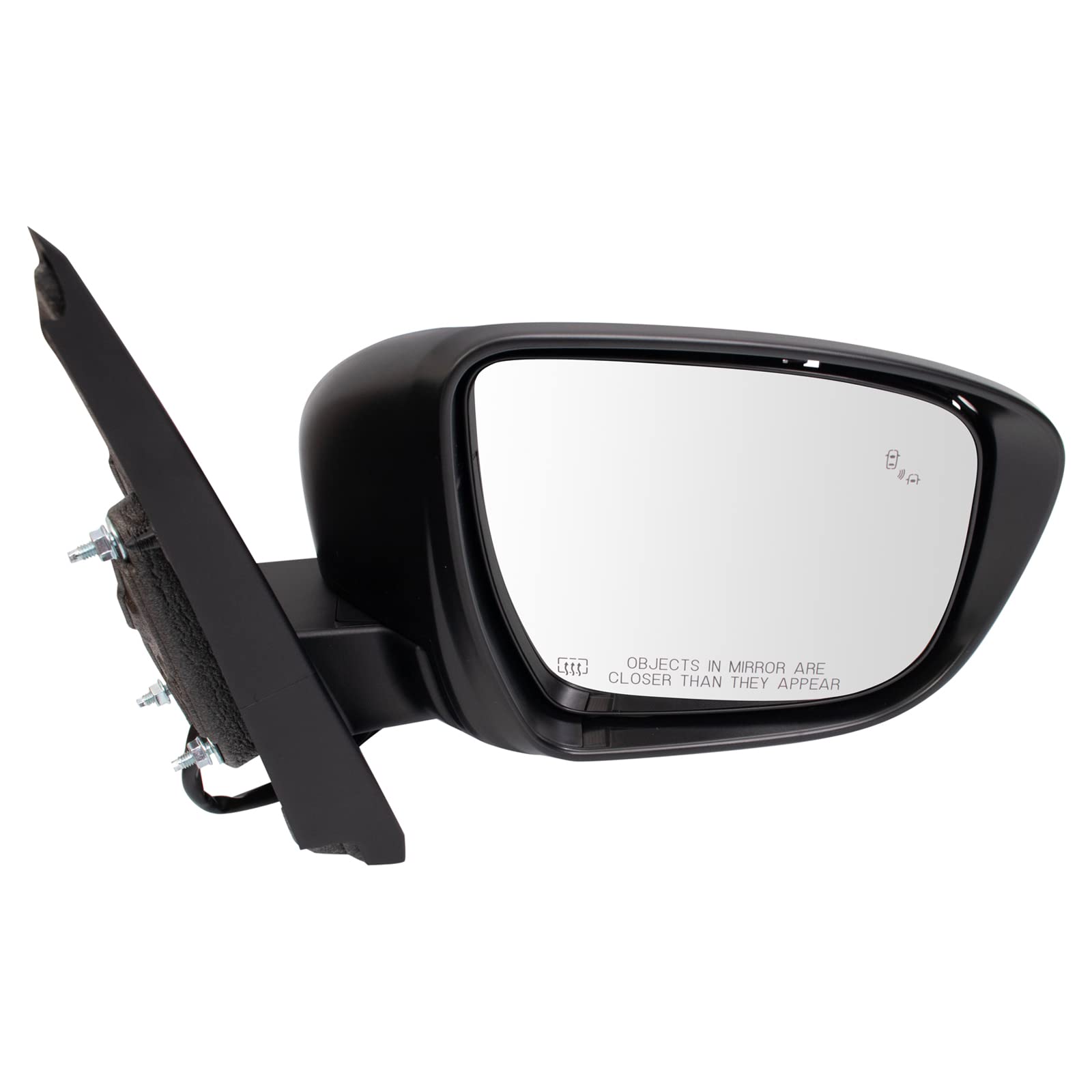 Trq Right Mirror Power With Heat Without Side View Camera Passenger Side Compatible With 2022-2023 Nissan Frontier Ni1321339